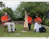 Tiens, une harpe, à la pause du Bouquet !